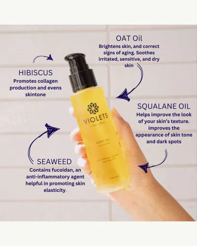 Violets Are Blue Body Oil With Hibiscus, Squalane And Oat Oils