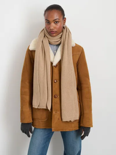 Alex Mill Blanket Scarf In Cotton Cashmere In Cornsilk