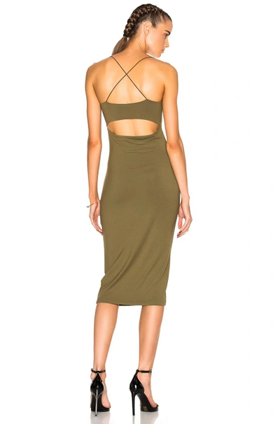 Shop Alexander Wang T Strappy Cami Dress In Army