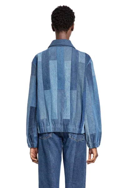 E.l.v Denim Kara Bomber Jacket In Blue