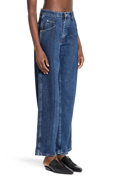 E.l.v Denim Woman Blue Jeans In Blue