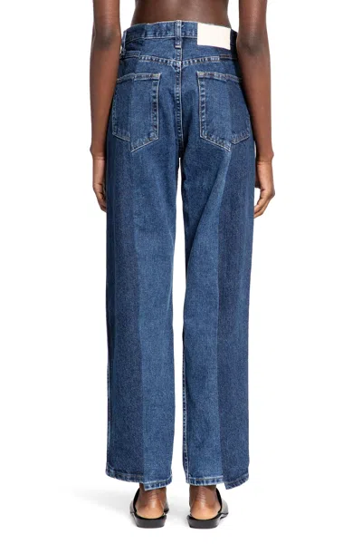 E.l.v Denim Woman Blue Jeans In Blue