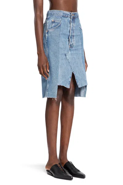 E.l.v Denim Woman Blue Skirts In Blue