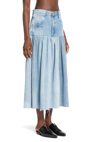 Shop E.l.v Denim Woman Blue Skirts