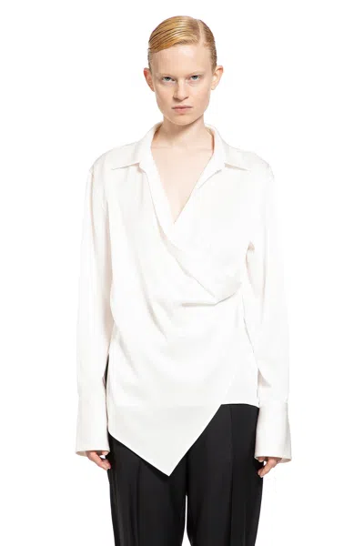 Helmut Lang Relaxed Wrap Shirt In White