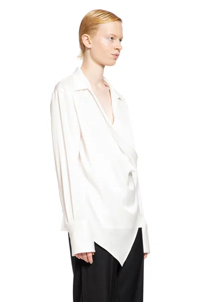 Helmut Lang Relaxed Wrap Shirt In White