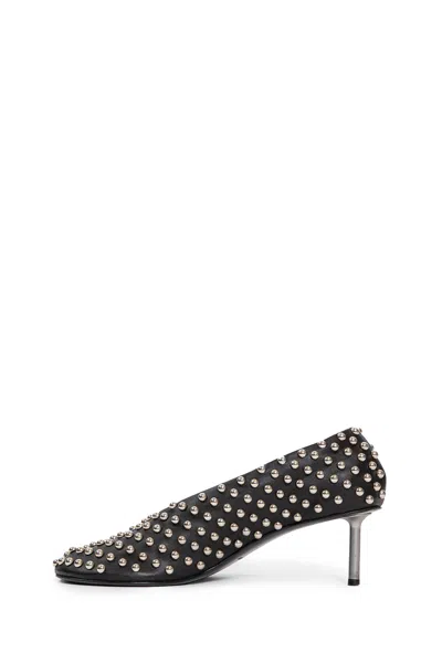 Jil Sander 50 Studded Leather Pumps In Black