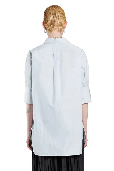 Jil Sander Woman Blue Shirts In Blue