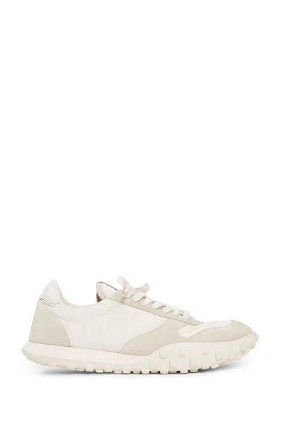 Jil Sander Women White Leather And Suede Moon Sneakers In Off-white