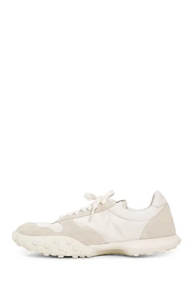 Jil Sander Women White Leather And Suede Moon Sneakers In Off-white