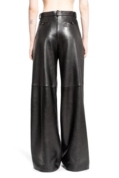 Magda Butrym Wide-leg Tailored Leather Pants In Black