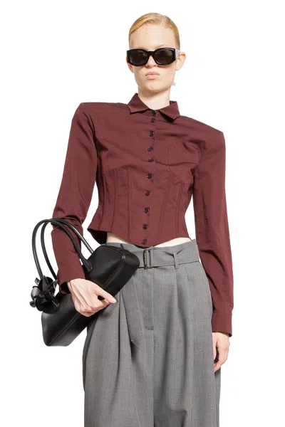 Magda Butrym Long Sleeve Shirt In Red