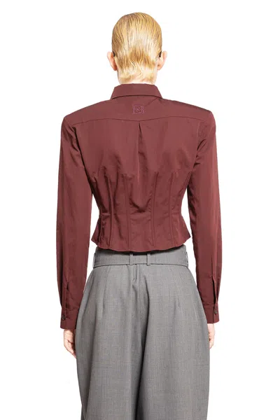 Magda Butrym Long Sleeve Shirt In Red