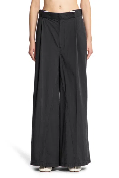 Maison Margiela Woman Black Trousers In Black