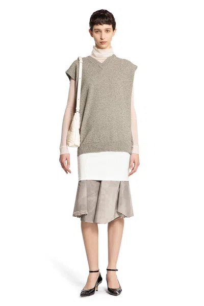Maison Margiela Woman Off-white Bodysuits In Off-white