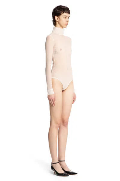 Maison Margiela Woman Off-white Bodysuits In Off-white