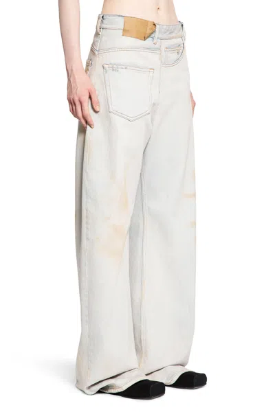 Shop Mm6 Maison Margiela Woman Blue Jeans