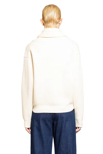 The Garment Ribbed Shawl-collar Sweater In Off-white
