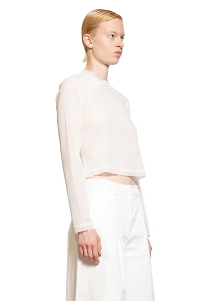 The Garment Blusa Con Spalla Saggia In White