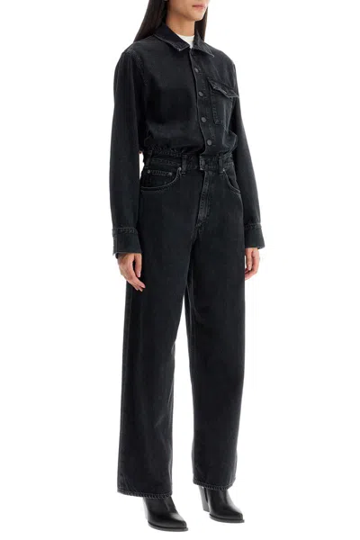 Agolde Denim Tane Jumpsuit In Black