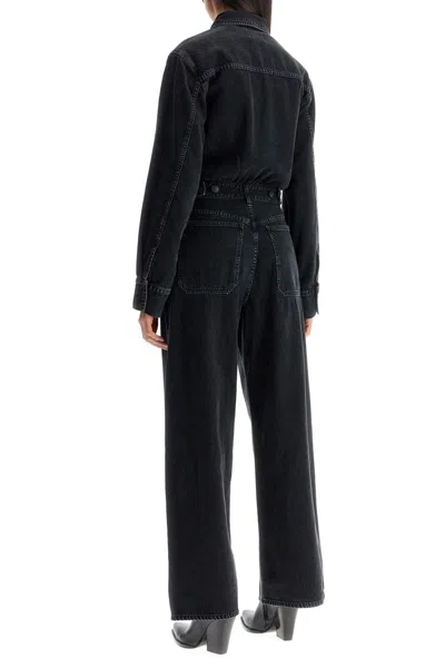 Agolde Denim Tane Jumpsuit In Black