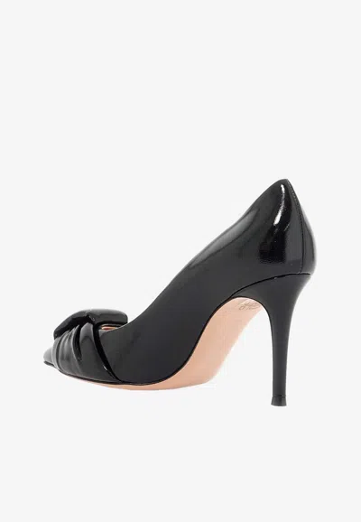 GIANVITO ROSSI 85 PATENT LEATHER PUMPS 