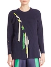 TANYA TAYLOR Ribbed Beaded Sweater