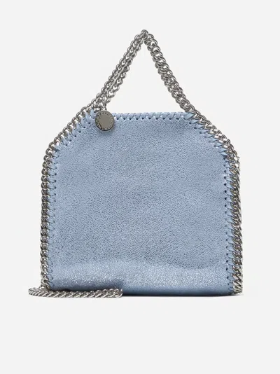 Stella Mccartney Falabella Shaggy Deer Tiny Tote Bag In Sapphire Blue