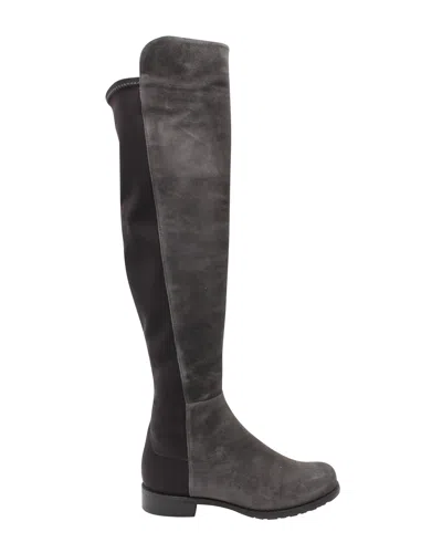 Stuart Weitzman 5050 Knee High Boots In Grey Suede In Grey