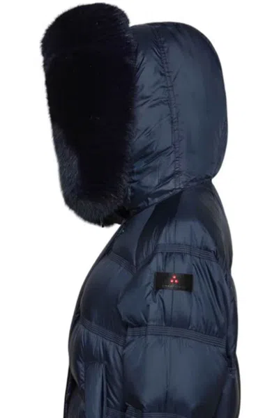 Peuterey Takan Down Jacket In Black In Blue