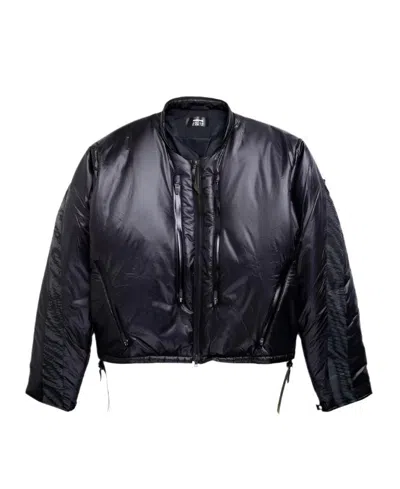 Acronym J14-px Padded Coated-shell Bomber Jacket In Black