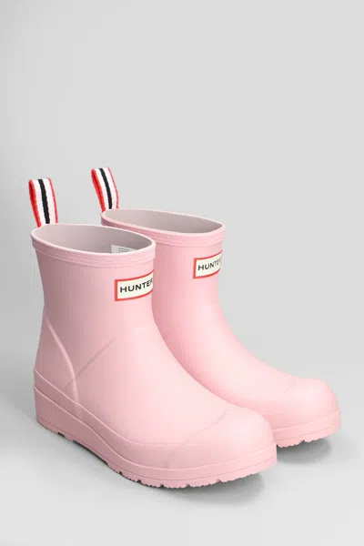 Hunter Ankle Boots In Pink