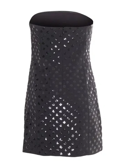 Michael Kors Sequin Dot Mini Dress In Black