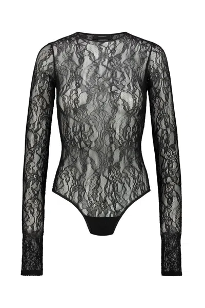 Wardrobe.nyc Lace Bodysuit In Black