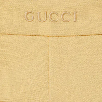 Gucci Wool Straight-leg Pants In Yellow