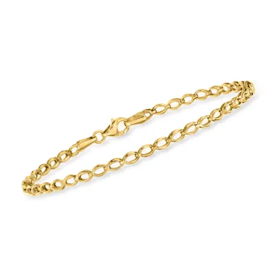 Rs Pure By Ross-simons 14kt Yellow Gold Oval-link Bracelet In Multi