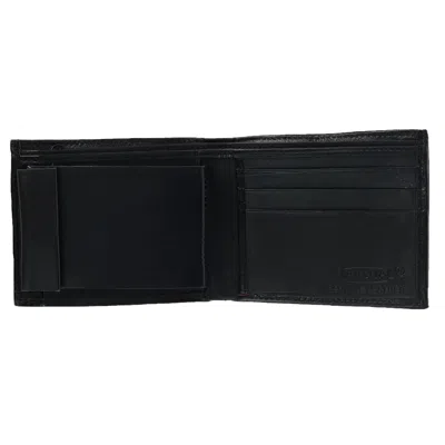 Ctm Men's Leather Bifold Wallet With Snap Insert Cover In Black