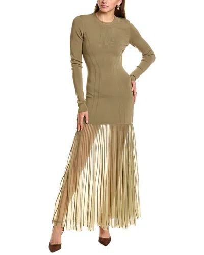 Nicholas Paz Milano Stitch Maxi Dress In Green
