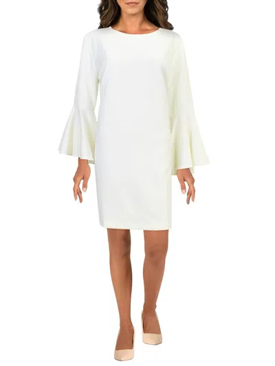 Ellery Womens Bell Sleeve Short Mini Dress In White
