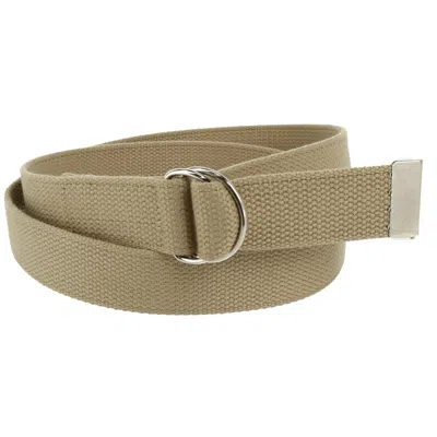 Ctm Cotton Web Belt With D Ring Buckle In Green
