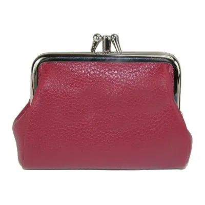 Buxton Women's Triple Frame Coin Purse Wallet In Red
