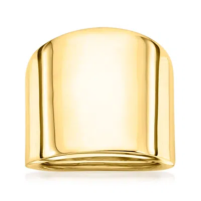 Ross-simons Italian 14kt Yellow Gold Wide Polished Ring In Yellow
