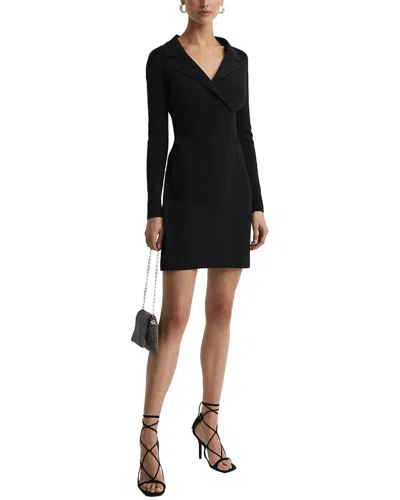 Reiss Black Double Breasted Mini Dress In Black