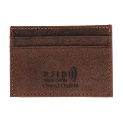 Ctm Men's Leather Bottle Opener Money Clip Wallet In Brown