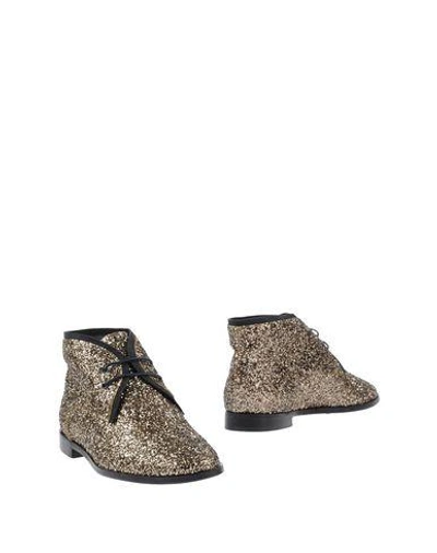 Shop Susana Traca Ankle Boot In Gold