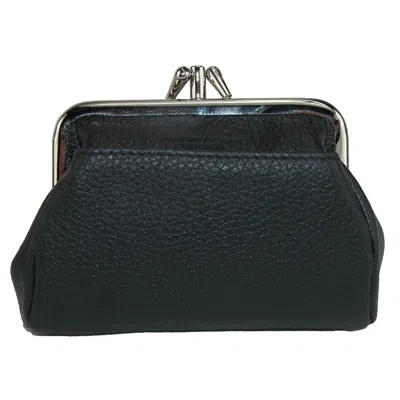 Buxton Women's Triple Frame Coin Purse Wallet In Black