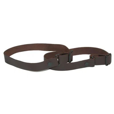Ctm Men's Coated Leather Solid Color Adjustable Armband Sleeve Garter In Brown
