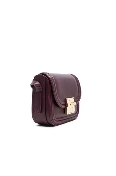 Shop Lanvin Mini Lala Bag In Aubergine