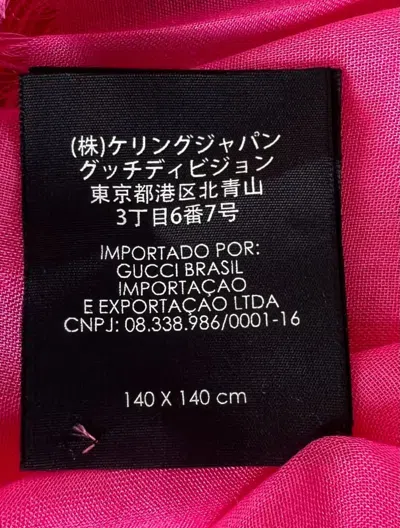 Gucci Women Bright Pink Wool/silk Grg Web Gg Logo Scarf Shawl In Bright Pink