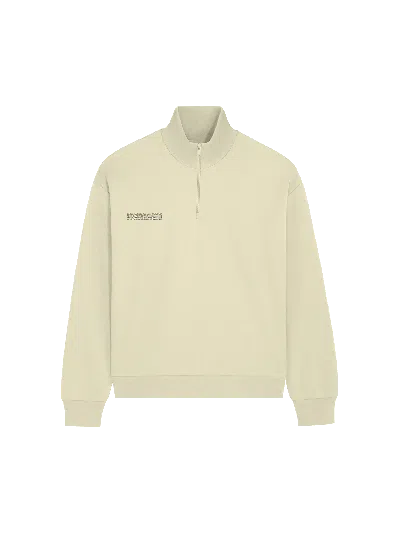 Pangaia Womens Dna Double Jersey Half Zip Sweatshirt In Neutral